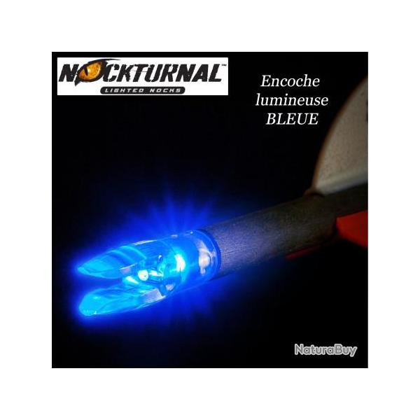 NOCKTURNAL Encoches lumineuses rouges, vertes, bleues ou roses Bleu "X" Nock 1 pc