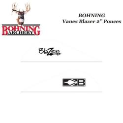 BOHNING Vanes Blazer 2" pouces en plastique unies ou tigr&eacute;es Blanc