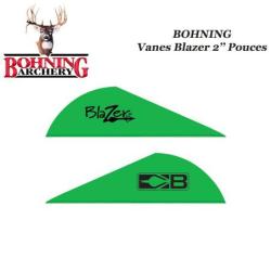 BOHNING Vanes Blazer 2" pouces en plastique unies ou tigr&eacute;es Vert