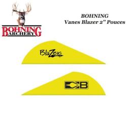 BOHNING Vanes Blazer 2" pouces en plastique unies ou tigr&eacute;es Jaune
