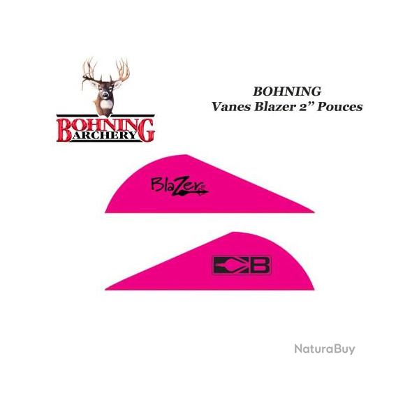 BOHNING Vanes Blazer 2" pouces en plastique unies ou tigr�es Rose