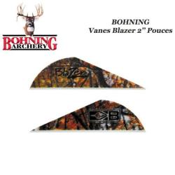 BOHNING Vanes Blazer 2" pouces en plastique unies ou tigr&eacute;es Camo