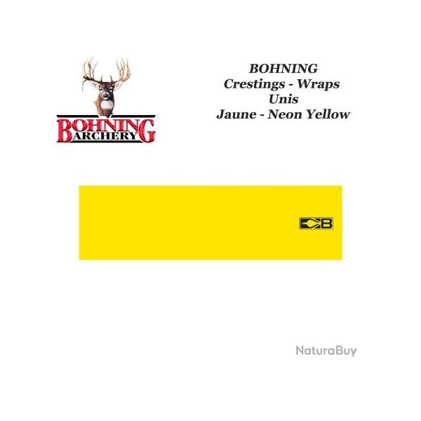 BOHNING Blazer Arrow Wraps 4 ou 7 pouces autocollants colors unis de type cresting pour flches Jau