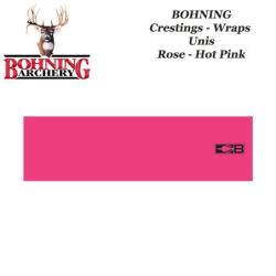 BOHNING Blazer Arrow Wraps 4 ou 7 pouces autocollants color&eacute;s unis de type cresting pour fl&egrave;ches Ros