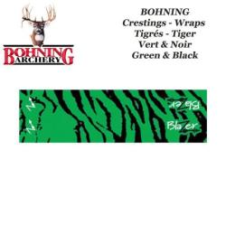 BOHNING Blazer Tiger Arrow Wraps 4 ou 7 pouces autocollants tigr&eacute;s de type cresting pour fl&egrave;ches Tig