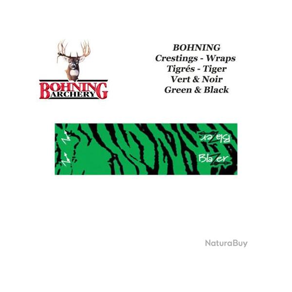 BOHNING Blazer Tiger Arrow Wraps 4 ou 7 pouces autocollants tigrs de type cresting pour flches Tig