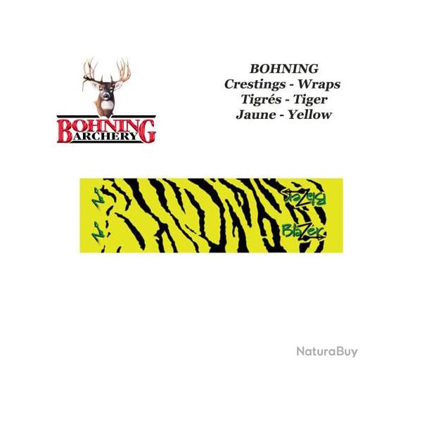 BOHNING Blazer Tiger Arrow Wraps 4 ou 7 pouces autocollants tigr�s de type cresting pour fl�ches Tig