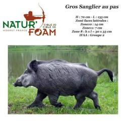NATUR'FOAM Cible 3D Gros Sanglier au pas en mousse pour le tir &agrave; l'arc