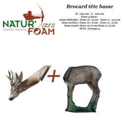 NATUR'FOAM Cible 3D Chevreuils, Chevrettes et Brocards en mousse pour le tir &agrave; l'arc Brocard T&ecirc;te Ba
