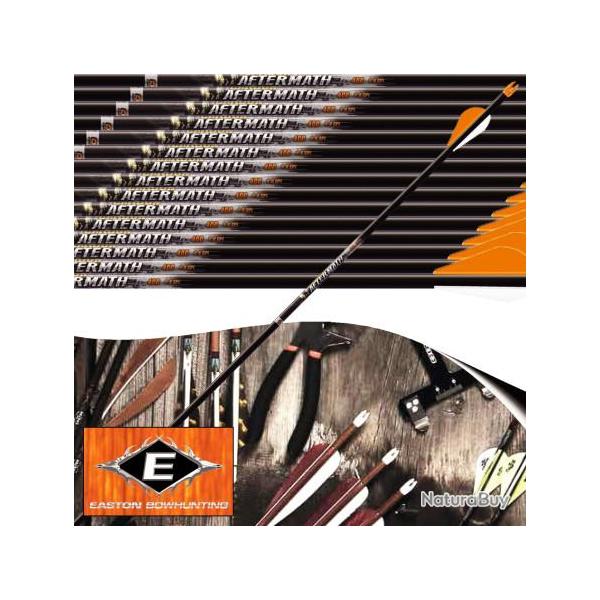 EASTON Carbon Aftermath Fl�ches de chasse et tir 3D en carbone empenn�es avec vanes Blazer 6 Pack 50