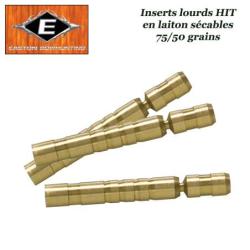 EASTON Inserts HIT lourds en laiton s&eacute;cables 75-50 grains pour tubes et fl&egrave;ches Axis