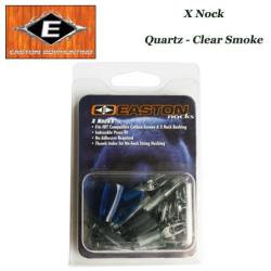 EASTON Encoches int&eacute;rieures X Nocks 12 Pack Quartz - Clear Smoke