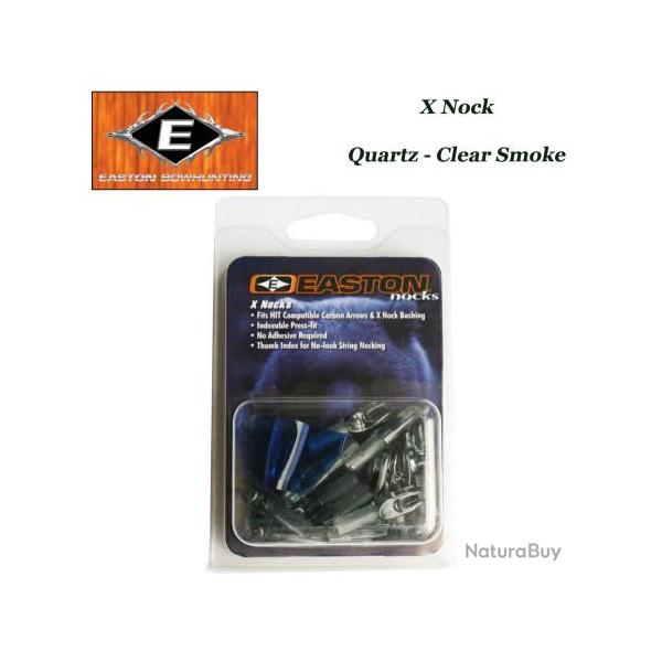 EASTON Encoches int�rieures X Nocks 12 Pack Quartz - Clear Smoke