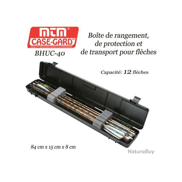 MTM Case-Gard BHUC-40 Bo�te � fl�ches NOIRE pour le transport et le rangement de 12 fl�ches