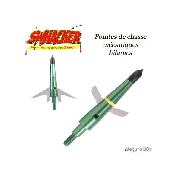 SWHACKER Pointes de chasse m�caniques bilame 100 grains 2.00" (cut)