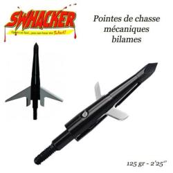 SWHACKER Pointes de chasse m&eacute;caniques bilame 125 grains 2.25" (cut)