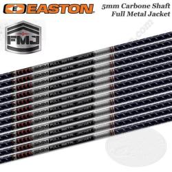 EASTON FMJ Black 5MM Full Metal Jacket Tubes de chasse et tir 3D en carbone chemis&eacute; Alu 340