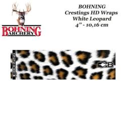 BOHNING Blazer Cresting HD Arrow Wraps 4 ou 7 pouces autocollants pour fl&egrave;ches 4" pouces White Leopa