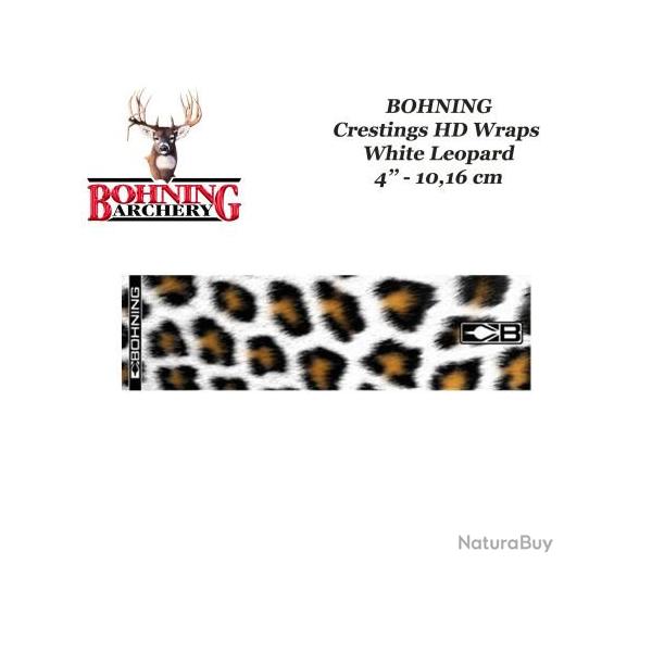 BOHNING Blazer Cresting HD Arrow Wraps 4 ou 7 pouces autocollants pour fl�ches 4" pouces White Leopa