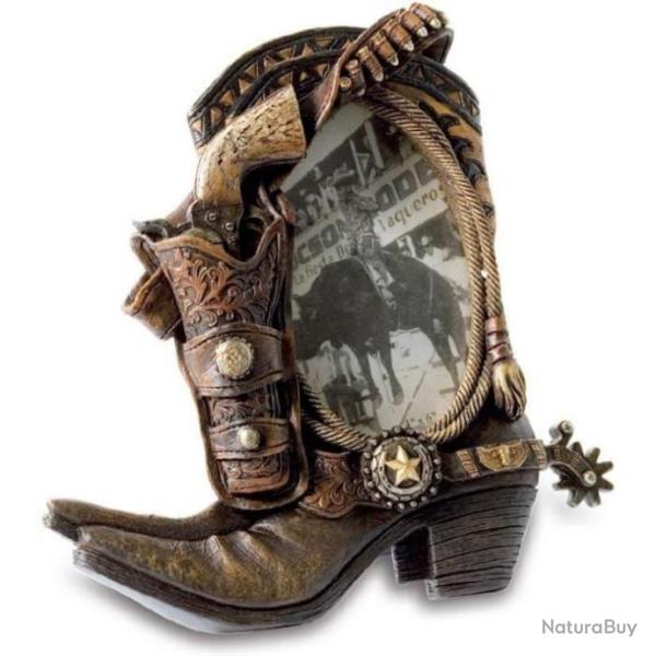 Votre Photo dans Cadre western Bottes Pistolet