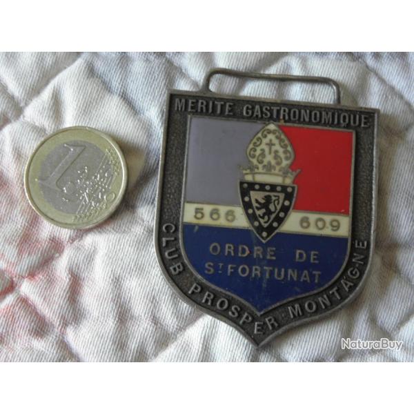 M�daille m�rite gastronomique club Prosper montagne ordre de saint Fortunat