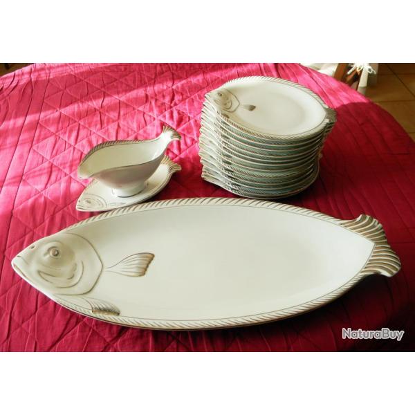 Grand Service � Poisson Art Nouveau