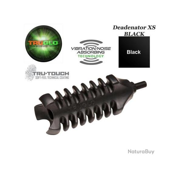 TRUGLO Deadenator XS Stabilisateur d'arc de chasse anti vibrations et anti bruit Black