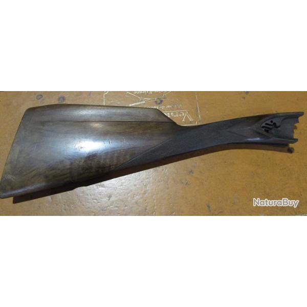 belle crosse anglaise de fusil a platine , sign� MOURIER