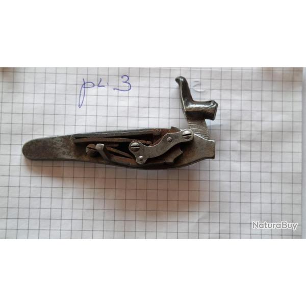 Platine de Pistolet ou fusil  � percussion pour double canon ou cot� gauche PL88