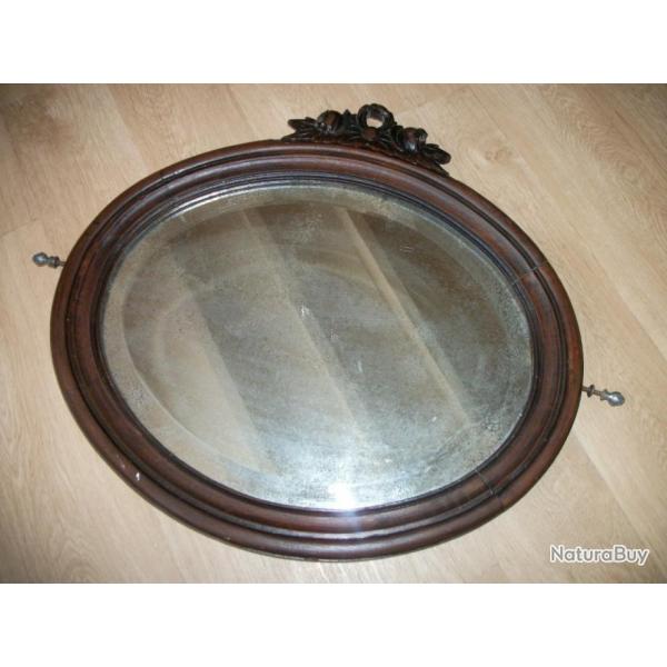 Ancien miroir articul� ovale (D�but XXe)