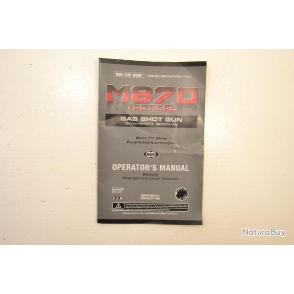 (AR4) Notice M870 M 870 TACTICAL GAS SHOT GUN MARUI TOKYO