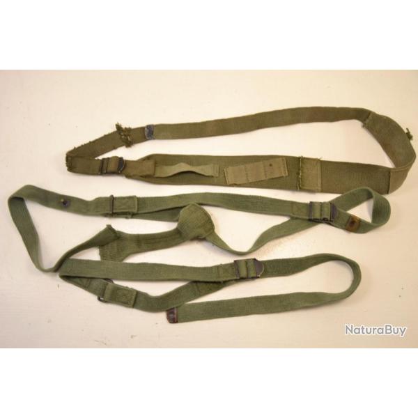 Lot bretelle sangle brelage US WW2