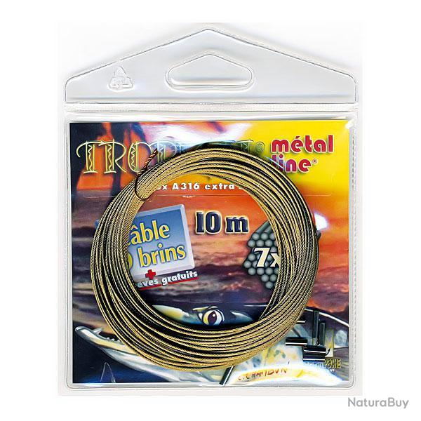 C�ble 49 brins (7x7 brins) Tropical� m�tal line 130lbs