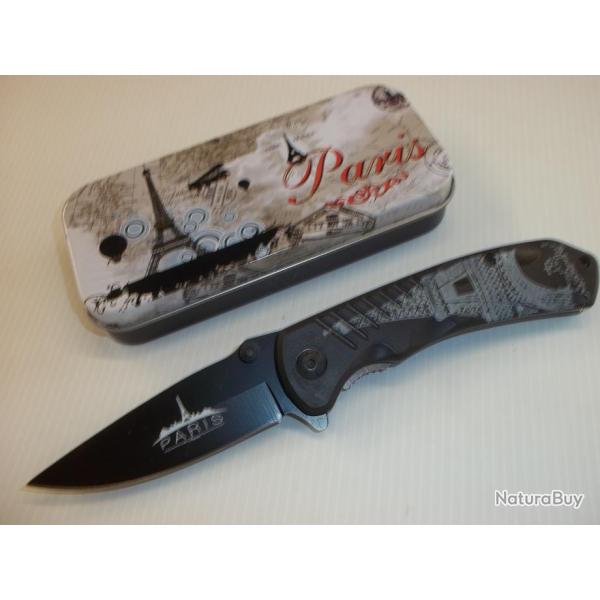 COFFRET CADEAU  AVEC  COUTEAU "PARIS TOUR EIFFEL""