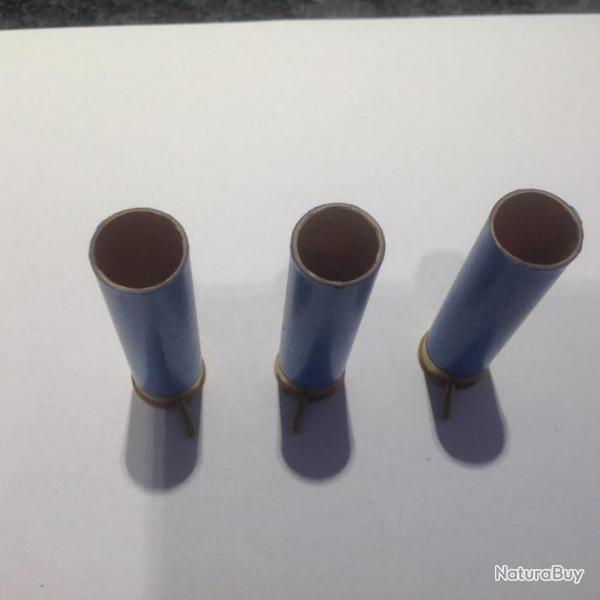 Lot de  3 douilles vides a broche neuve en calibre 24 bleue m. G m.  Collector n. 1