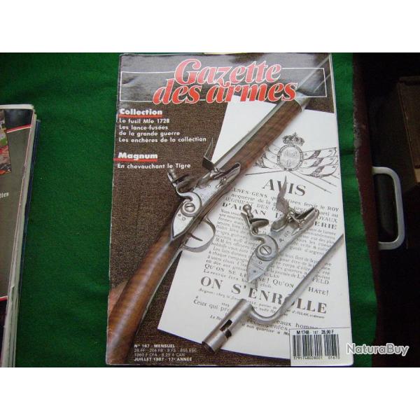 GAZETTE DES ARMES num�ros disponibles;167/169/170/171/172/173/174/175/176/177/178/