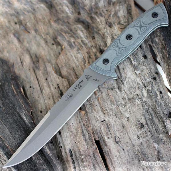 Couteau de Combat Tops Legion Special Ops Carbone 1095 Manche Micarta Etui Kydex Made USA TPHAZENLG
