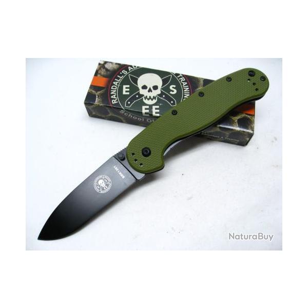 Couteau ESEE Avispa OD Green Blade Acier AUS-8 Manche FRN Frame Lock BRK1301ODB