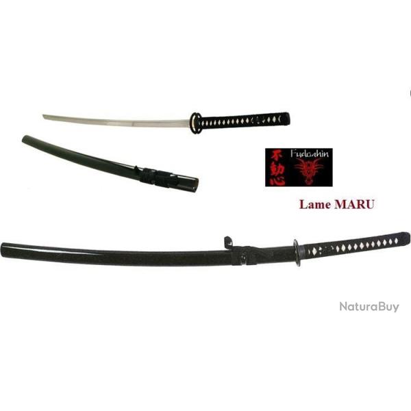 Katana  Seigi Practical Lame  MARU ( Bois noir laqu� )