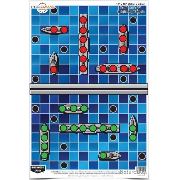 Lot de 8 cibles bataille navale pour air comprim�, 22 LR ou plus