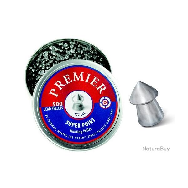 PLOMB  Crosman Premier  SUPER POINT  � POINTED �  4.5 mm  Boite de 500