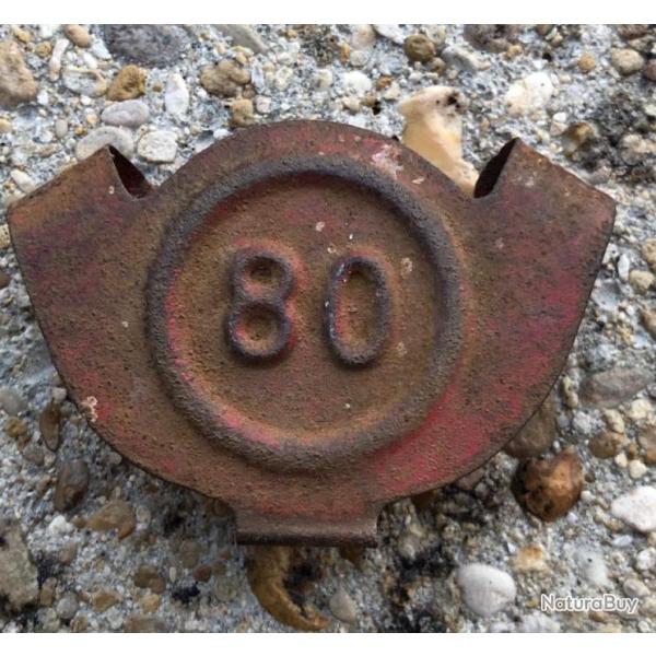 TAG BAGUE D'INDICE D'OCTANE 80 JERRICAN jerrycan GB US ARMY WW2 GI AIRBORNE BIDON