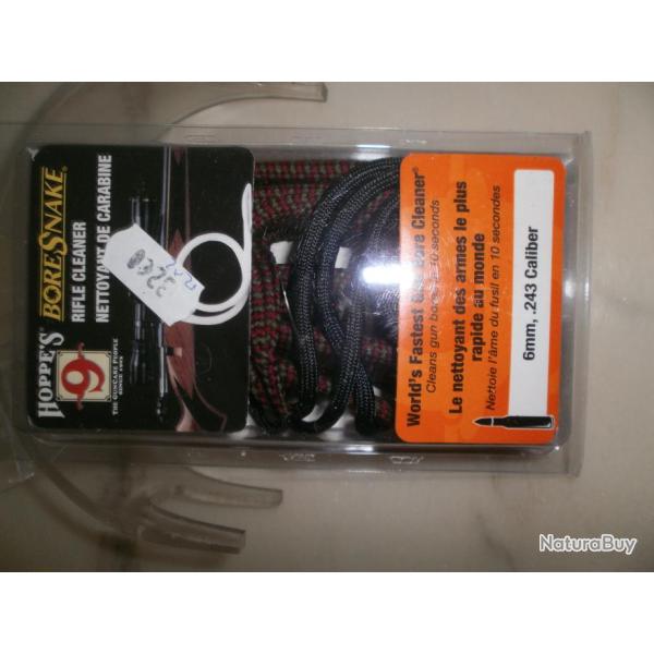 CORDON DE NETTOYAGE  BORESNAKE  CALIBRE 243 WIN , 6 MM