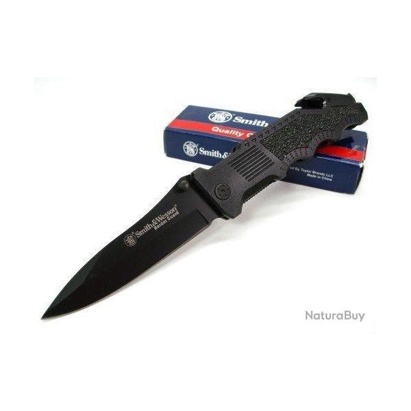 Couteau Des Gardes Frontires US Lame Acier 7Cr17MoV Manche Alu Brise Vitres Cutter SWBG1