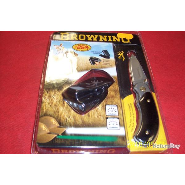 Browning ensemble couteau et une lampe