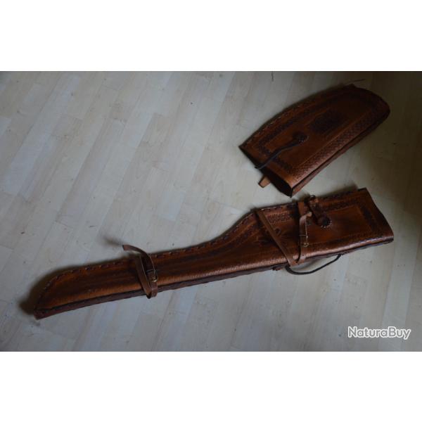HOLSTER DE SELLE POUR FUSILS-CARABINES WINCHESTER-SHARPS-SPENCER-REMINGTON ETC...-WESTERN-FAR WEST