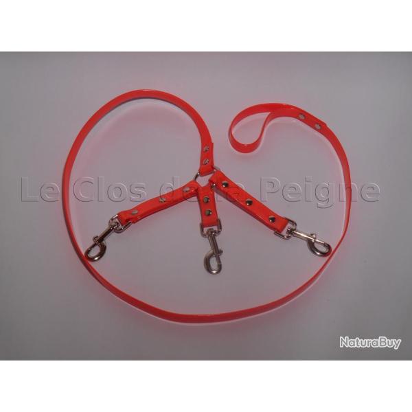 laisse synth�tique triple TPU PVC pour chien