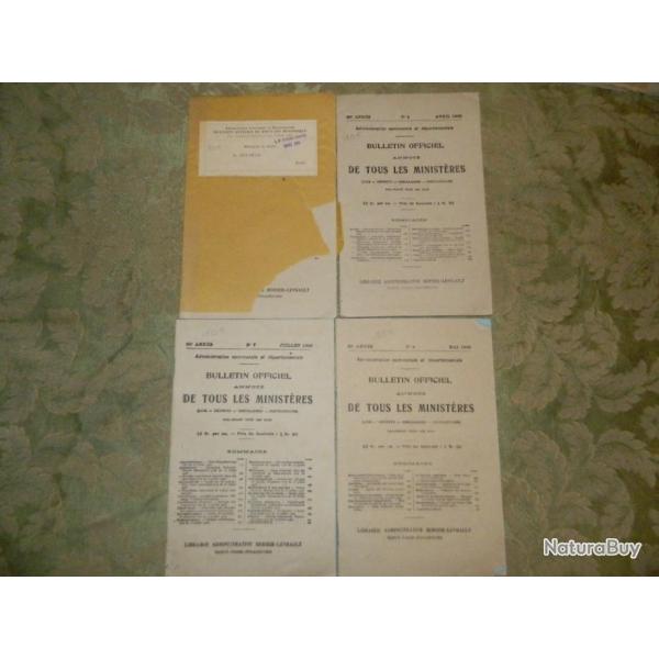 Bulletin Officiel annot de tous les Ministres 1925