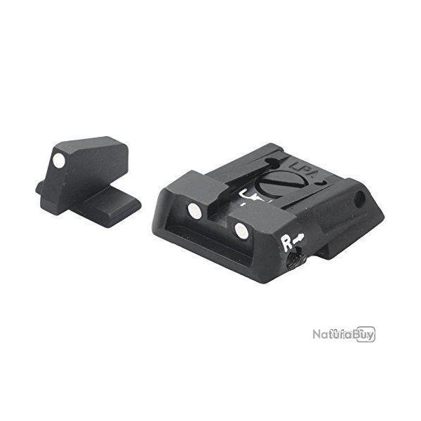 Set de mire LPA SIGHTS pour S&W Military&Police NO Pro Core (sans fraisage). - style de feuille 30