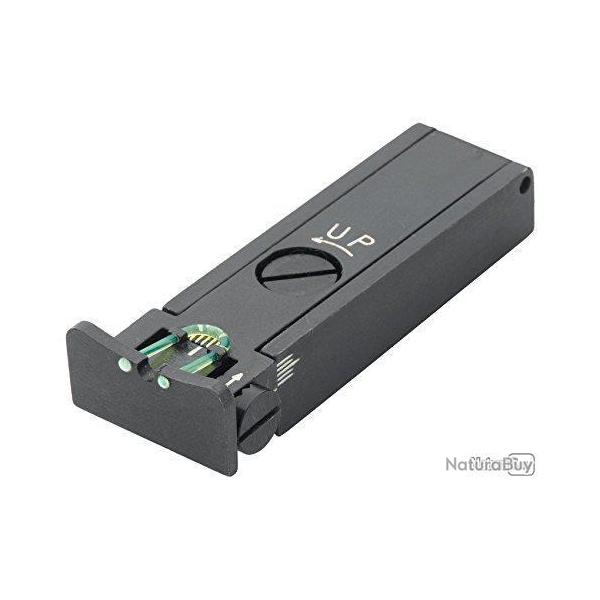 Cran de mire LPA SIGHTS en fibre optique. Fixation avec deux vis 3 ma (BAR09F)